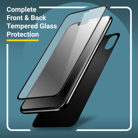 Olixar GlassTex iPhone X Screen and Back Glass Protectors with Guide