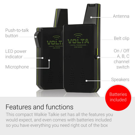 Volta Compact Walkie Talkie Set