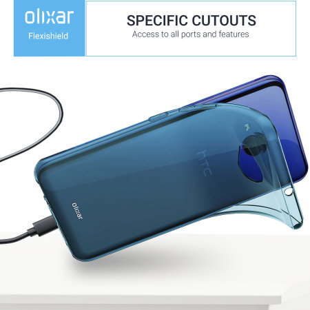 Olixar FlexiShield HTC U11 Life Gelskal - Blå