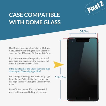 Whitestone Dome Glass Google Pixel 2 Full Cover Displaybescherming