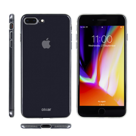 iPhone 8 Plus Olixar Ultra-Thin Gelskal - Klar