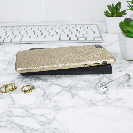 iphone 8 plus lovecases check yo self case - shimmering gold