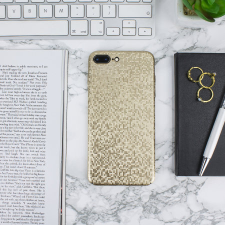 iphone 8 plus lovecases check yo self case - shimmering gold