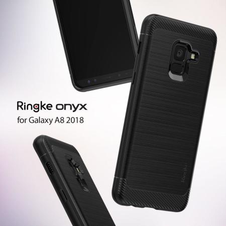 Coque Samsung Galaxy A8 2018 Rearth Ringke Onyx – Noire