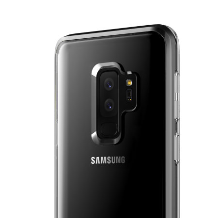 VRS Design Crystal Bumper Samsung Galaxy S9 Plus Case - Metaal Zwart