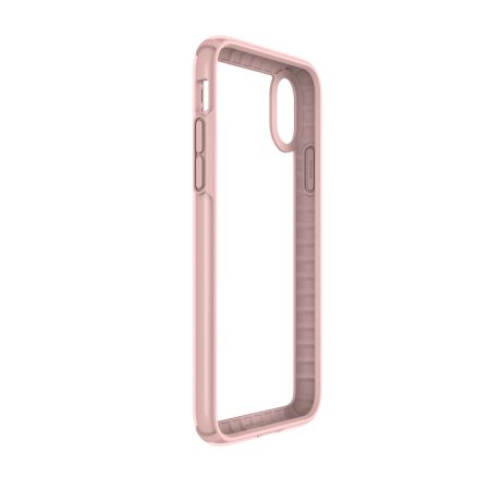 speck presidio show iphone x protective case - clear / rose gold