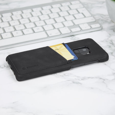 Krusell Sunne 2 Card Samsung Galaxy S9 Leather Case - Black