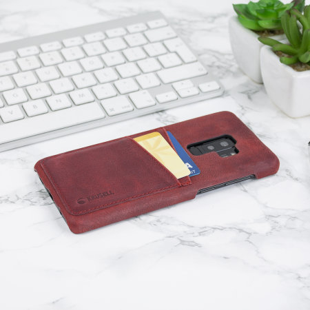Funda Samsung Galaxy S9 Plus Krusell Sunne 2 Card Folio Wallet - Rojo