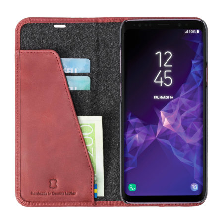 Krusell Sunne 4 Card Samsung Galaxy S9 Plus Plånboksfodral - Röd