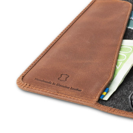 Krusell Sunne 2 Card Samsung Galaxy S9 Plus Folio Wallet Case - Cognac