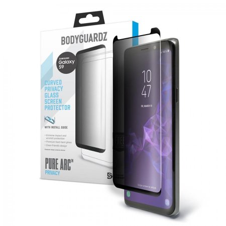 Protection d'écran Galaxy S9 BodyGuardz Pure Arc avec filtre privé