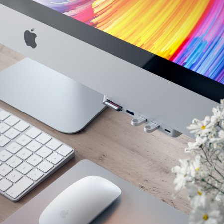 Satechi USB-C iMac 2017 Clamp Hub Pro Multi-Port Adapter - Silver