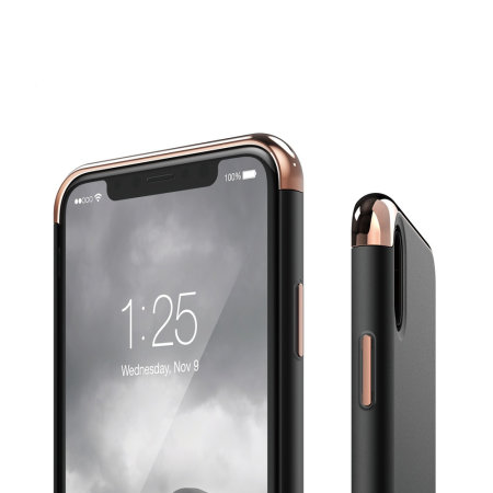 Elago Empire iPhone X Case - Rose Gold / Black