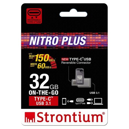 Strontium Nitro Plus USB Type-C Flash Drive - 32 GB