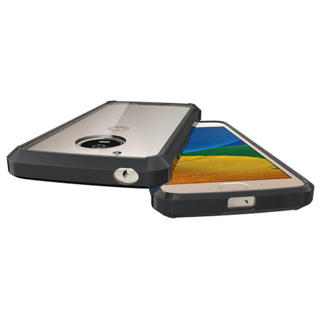 Motorola Moto G5 Tough Snap-On Case - Black / Clear