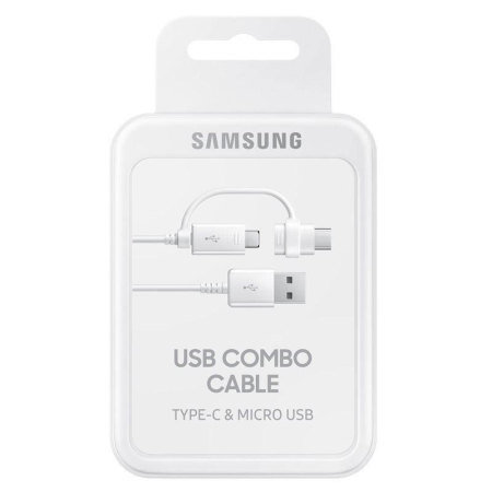 Samsung Galaxy S9 Combo Charge & Sync USB-C och Micro USB Kabel