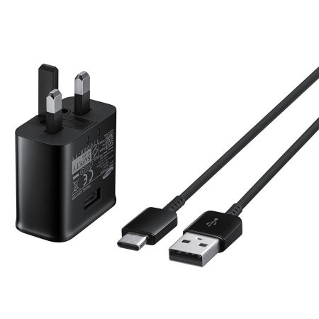 Official Samsung S9 Plus Adaptive Fast Charger & USB-C Cable - Black