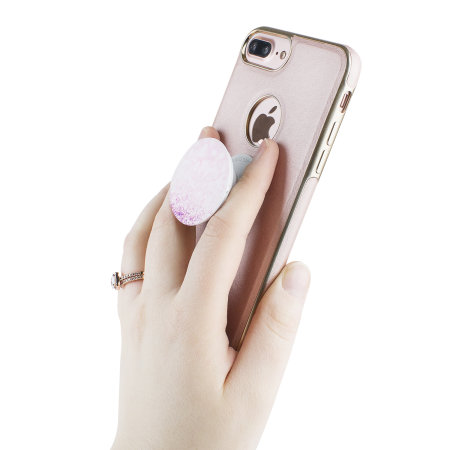 iPhone 7 Plus Rose Gold Case with PopSocket - Rose Gold