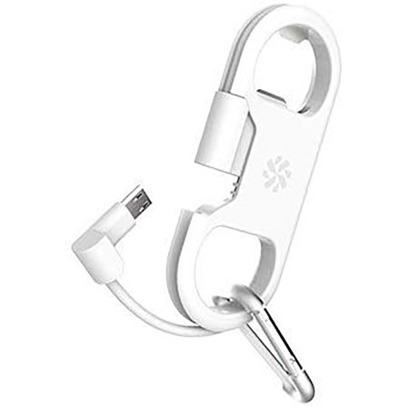 Câble Micro USB Kanex GoBuddy+ ultra court av. décapsuleur – Blanc