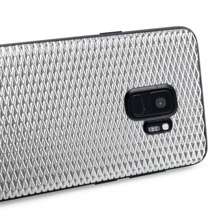 Kajsa Preppie Diamond Pattern Samsung Galaxy S9 Case - Silver