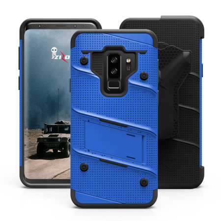 Zizo Bolt Samsung Galaxy S9 Plus Tough Case & Screen Protector - Blue