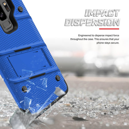 Zizo Bolt Samsung Galaxy S9 Plus Tough Case & Screen Protector - Blue