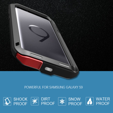 Love Mei Leistungsstarke Samsung Galaxy S9 Schutzhülle - Schwarz