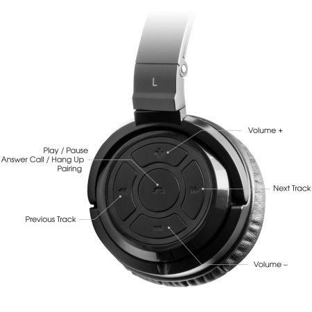 SoundMAGIC P22BT Wireless Bluetooth On-Ear Headphones - Black
