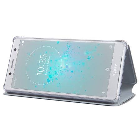 Official Sony Xperia XZ2 Compact Style Cover Stand Fodral - Grå