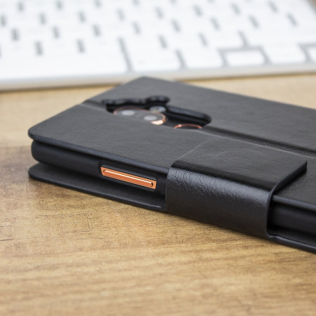 Olixar Leather-Style Nokia 7 Plus Wallet Stand Case - Black