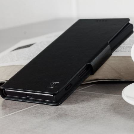 Funda Sony Xperia XZ2 Compact Olixar Estilo Cuero Tipo Cartera - Negra