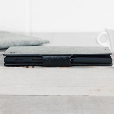 Funda Sony Xperia XZ2 Compact Olixar Estilo Cuero Tipo Cartera - Negra