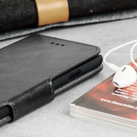 Olixar Lederen Stijl Sony Xperia XZ2 Compact Portemonnee Case - Zwart