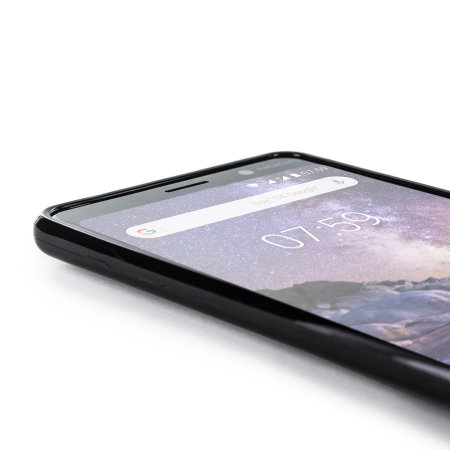 Olixar FlexiShield Nokia 7 Plus Case - Solid Black