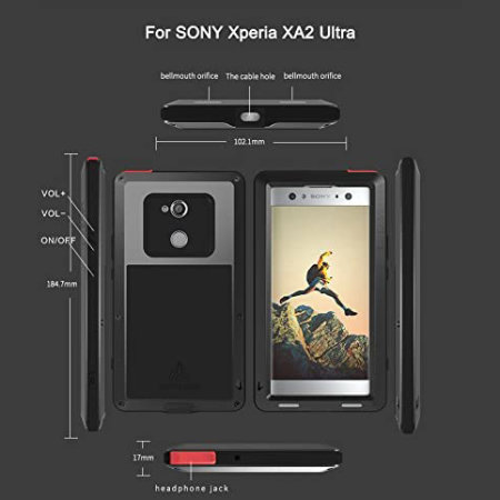 Love Mei Powerful Sony Xperia XA2 Skyddskal - Svart