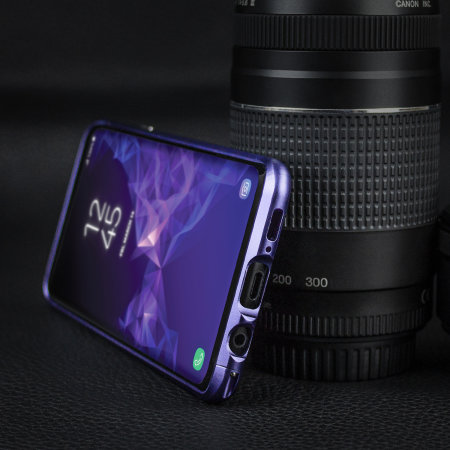 Luphie Aluminium Samsung Galaxy S9 Plus Stoßfänger Hülle -Lila