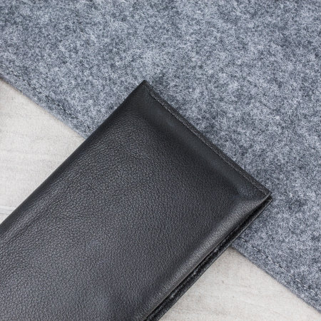 Olixar Primo Genuine Leather ZTE Blade V9 Pouch Wallet Case - Black