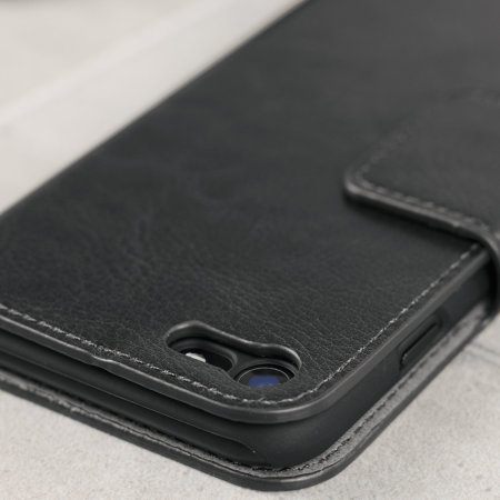 Olixar Leather-Style iPhone 7 Plånboksfodral - Svart