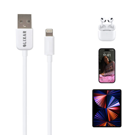 Olixar iPhone 12 Lightning to USB-A Sync & Charge Cable - 1m White