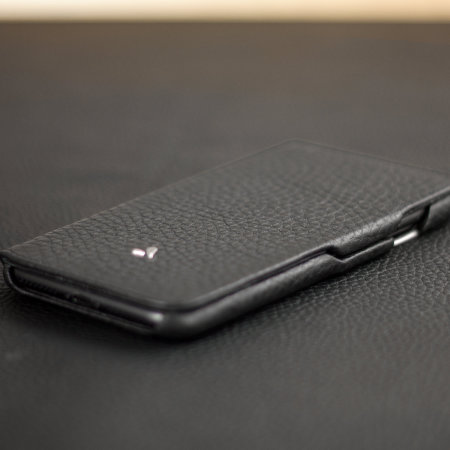 Vaja Agenda MG iPhone 8 Plus Premium Leather Flip Case - Black