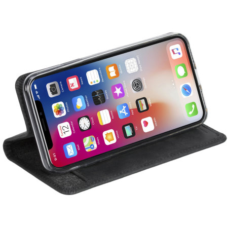 krusell sunne 4 card iphone x folio wallet case - vintage black krusell sunne 4 card iphone x folio wallet case - vintage black