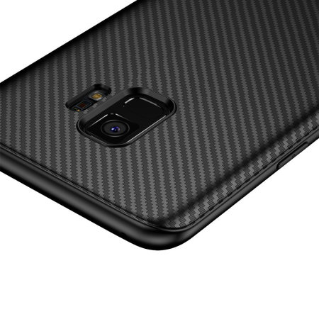 Samsung Galaxy S9 Carbon Fibre Case - Black - Olixar