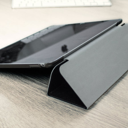 Funda iPad 9.7 2018 Olixar Folding Stand Smart - Negra / Transparente