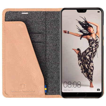 Krusell Sunne 4 Card Huawei P20 Pro Folio Wallet Case - Nude
