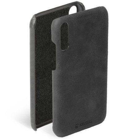 Krusell Sunne Huawei P20 Pro Slim Premium Leather Cover Case - Black