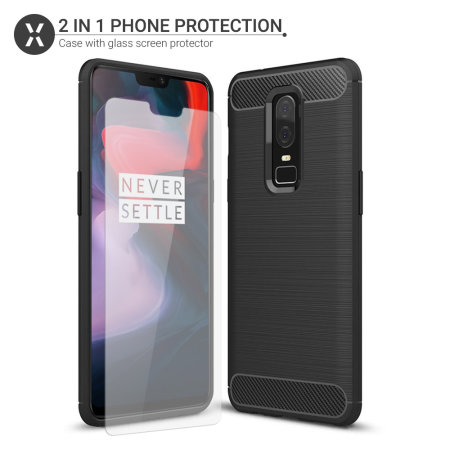 Olixar Sentinel OnePlus 6 Case and Glass Screen Protector