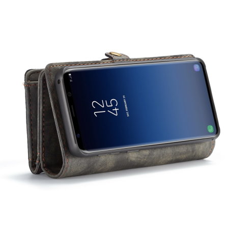 Luxury Samsung Galaxy S9 Plus Leather-Style 3-i-1 Plånboksfodral-Svart