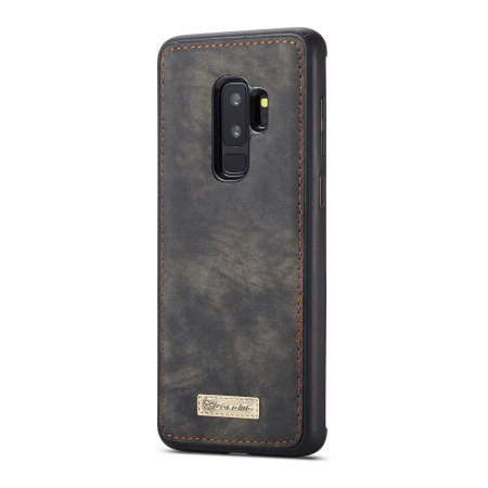 CaseMe Samsung Galaxy S9 Plus 3-in-1 Leather-Style Wallet Case - Black