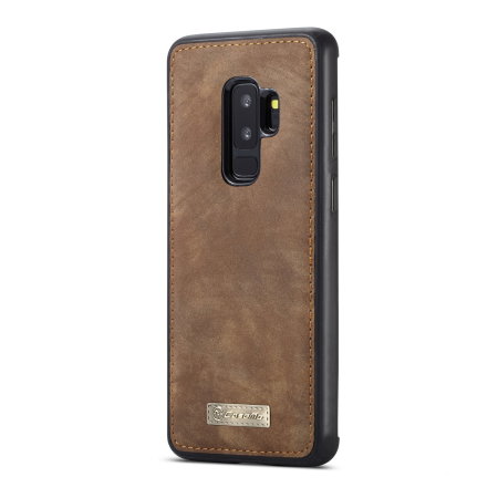 CaseMe Galaxy S9 Plus 3-in-1 Leather-Style Wallet Case - Tan