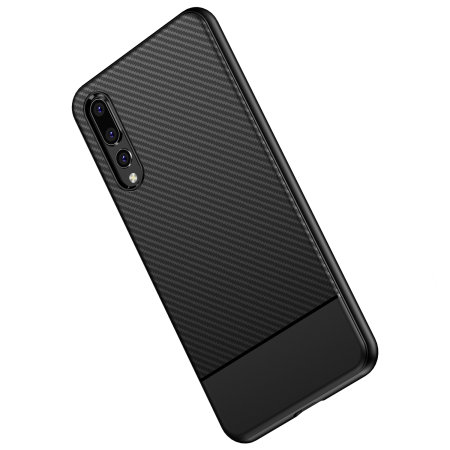 Coque Huawei P20 Pro Olixar effet fibre de carbone – Noire